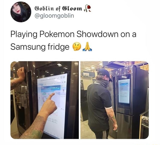 Playing Pokemon Showdown On A Samsung Fridge C J Ifunny