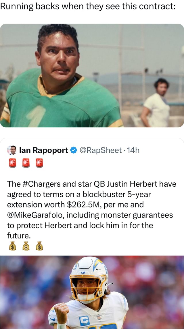 Chargers sign QB Justin Herbert to 5-year, $262.5M extension 