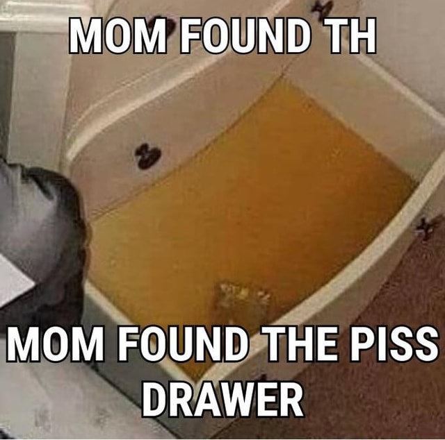 MOM FOUND TH MOM FOUND THE PISS DRAWER iFunny