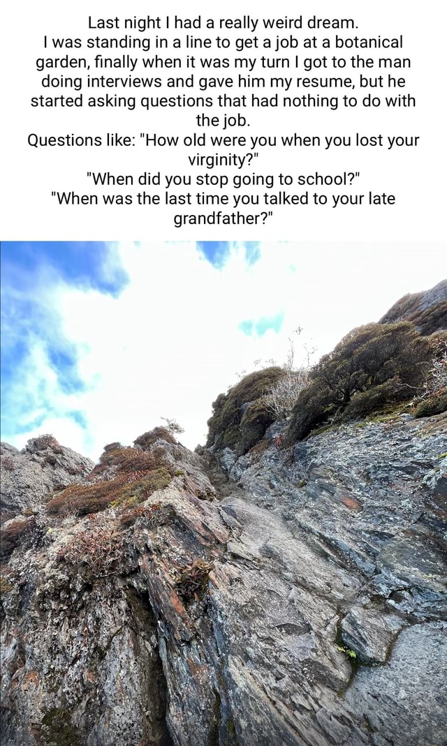 Last night I had a really weird dream. I was standing in a line to get