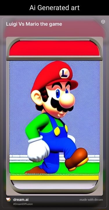 Ai Generated art Luigi Vs Mario the game - iFunny