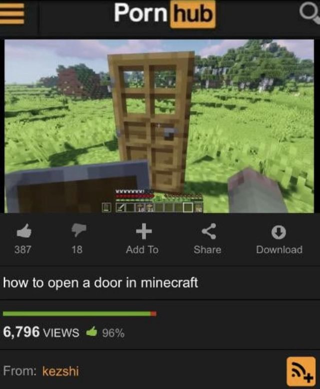 How to open door in minecraft iFunny