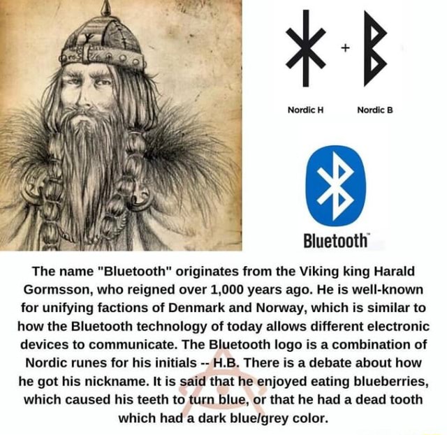 Nordic H Nordic B Bluetooth' The Name "Bluetooth" Originates From The ...