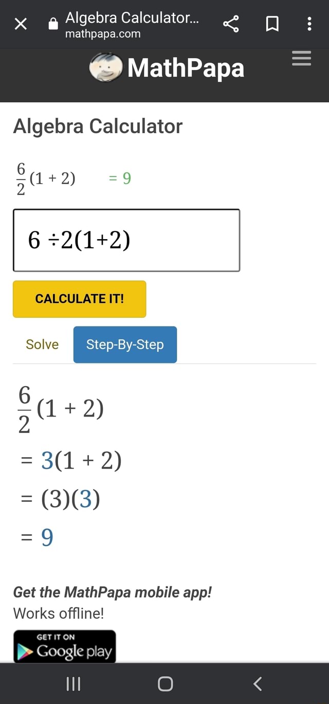 @ Algebra Calculator...