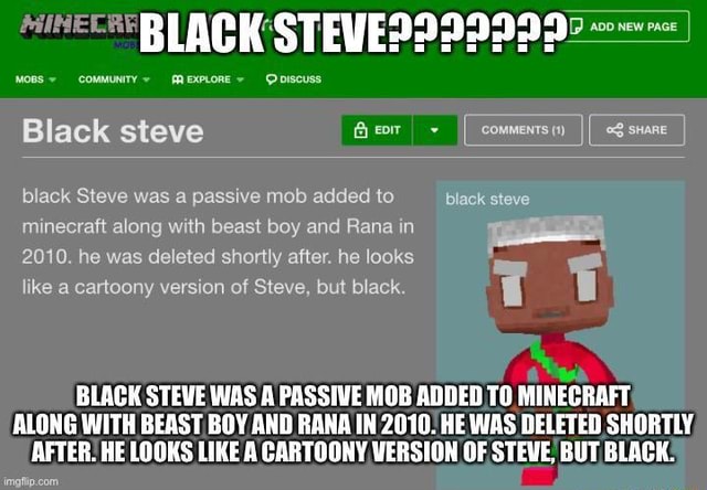 black steve minecraft