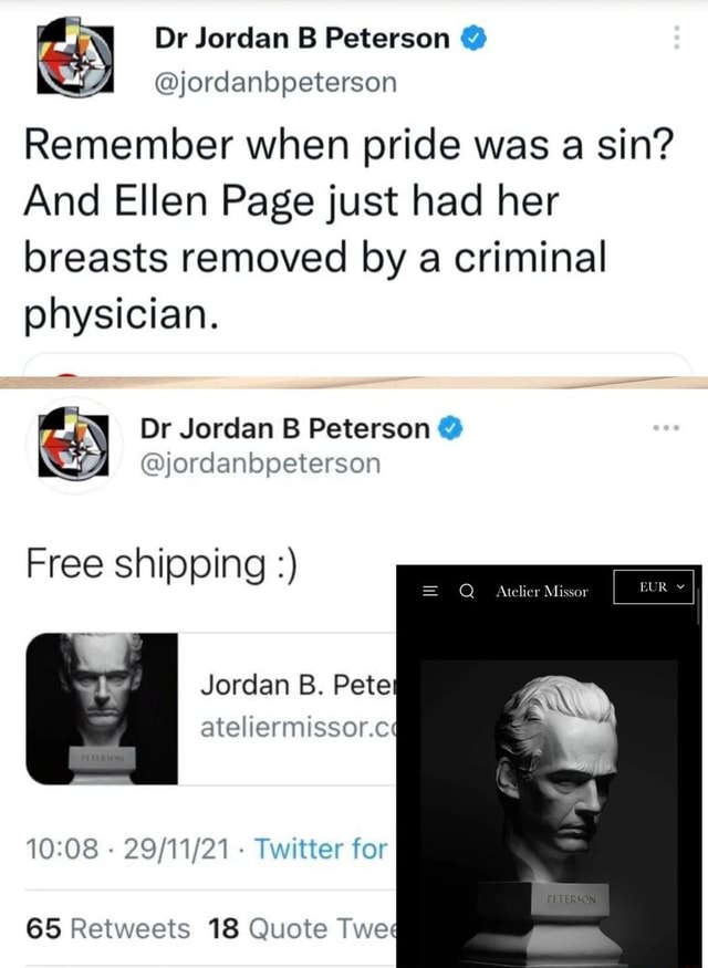 Dr Jordan B Peterson @ @jordanbpeterson Remember When Pride Was A Sin ...