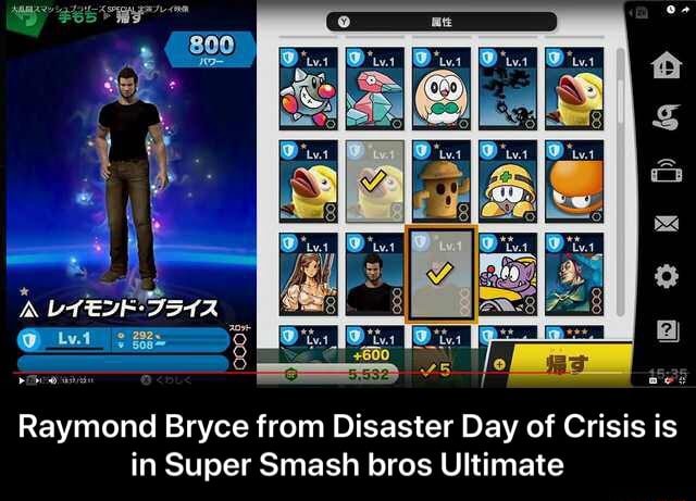 Raymond Bryce From Disaster Day Of Crisis Is In Super Smash Bros 2092