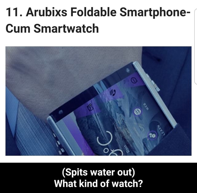 11. Arubixs Foldable Smartphone- Cum Smartwatch (Spits water out) What