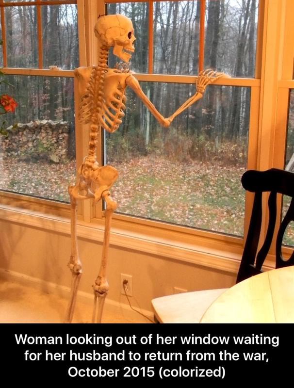 Woman Looking Out Of Her Window Waiting For Her Husband To Return From The War October 2015 Colorized Woman Looking Out Of Her Window Waiting For Her Husband To Return From