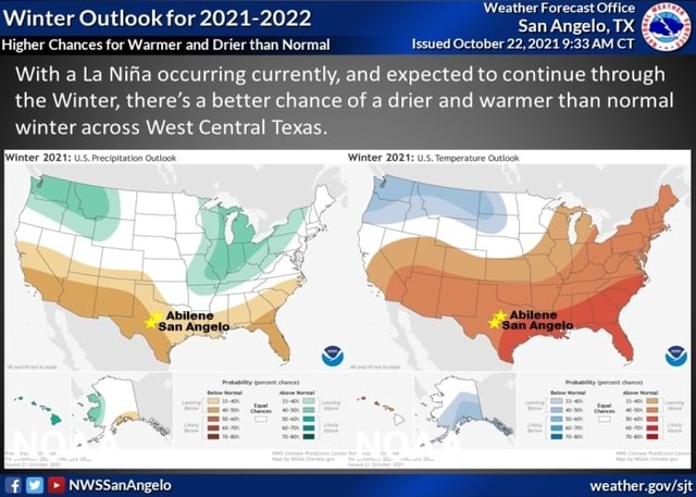 Weather Forecast Office Winter Outlook For 2021-2022 Pan Angslo Higher ...