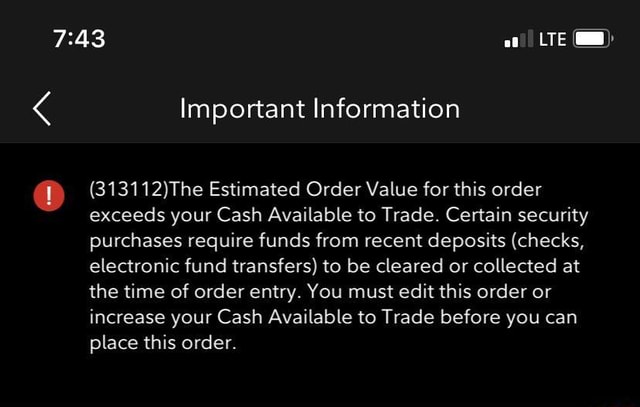 this order exceeds your crypto buying powe