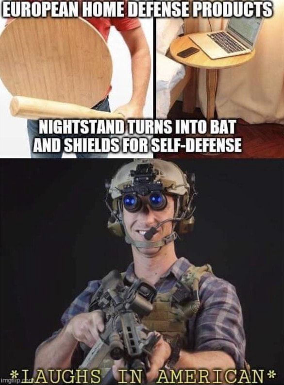 EUROPCAN HOME DEFENSE PRODUCTS" NIGHTSTAND TURNS INTO BAT AND SHIELDS