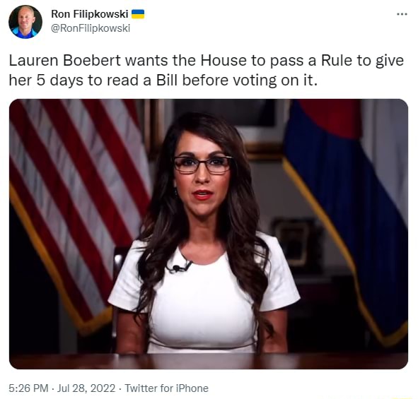 A Ron Filipkowski Lauren Boebert wants the House to pass a Rule to give