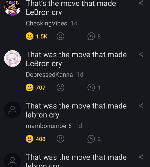 That S The Move That Made Lebron Cry Checkingvibes 1 5k That Was The That S The Move That Made Lebron Cry Checkingvibes 1 5k That Was The