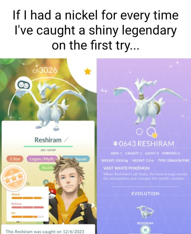 DuckHunter on X: Shiny Reshiram After 6454 Run Away! I used a cheat in my  r4 for the shiny lock removal for this amazing shiny! I will hunt Zekrom  too eventually.  /