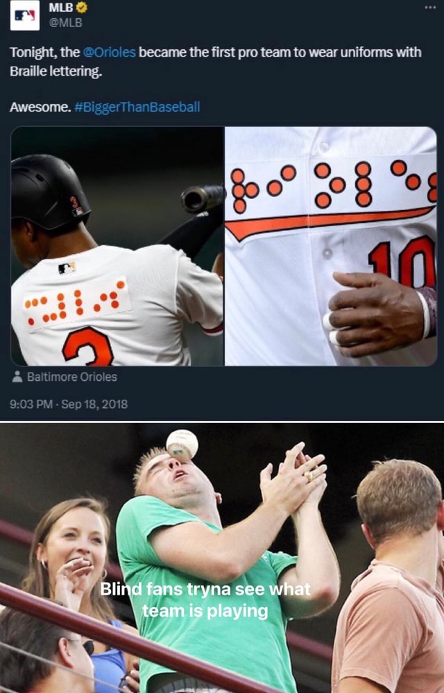 Baltimore Orioles become first U.S. pro team to incorporate Braille on  uniforms – The Denver Post