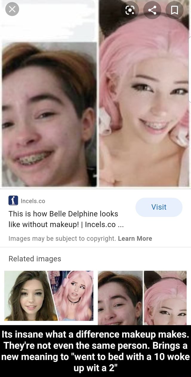 Belle delphine no makeup