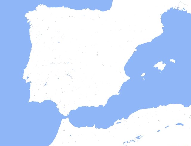 Iberia Blank Map - iFunny