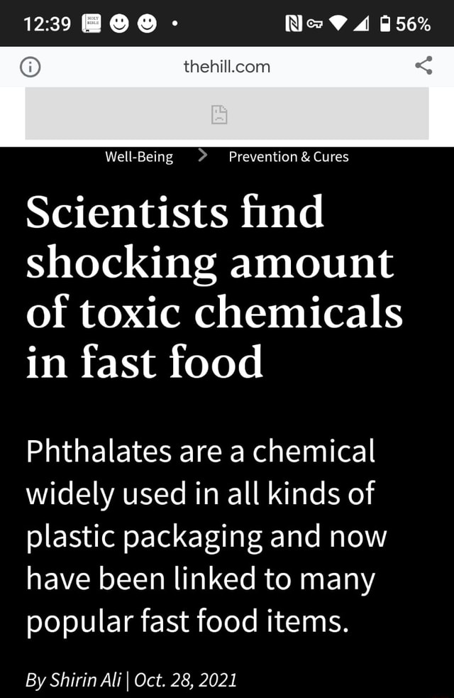 1239 Scientists Find Shocking Amount Of Toxic Chemicals In Fast Food 