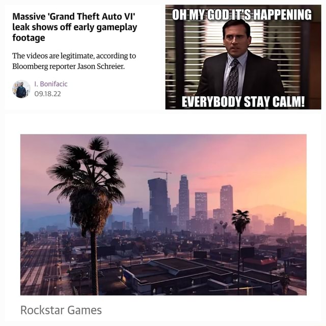 Massive Grand Theft Auto VI Leak Shows Off Early Gameplay Footage The 1 