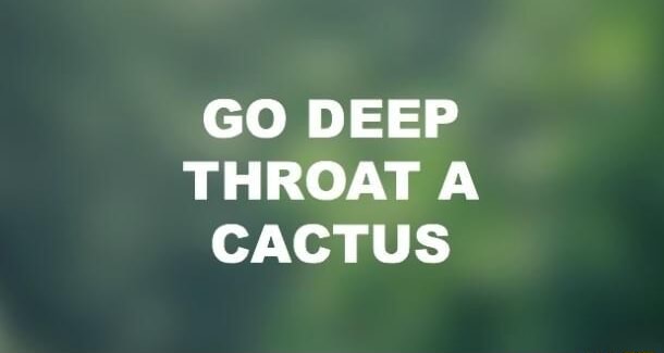GO DEEP THROAT A CACTUS - iFunny