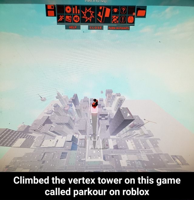 Climbed The Vertex Tower On This Game Called Parkour On Roblox Climbed The Vertex Tower On This Game Called Parkour On Roblox - roblox parkour vertex tower
