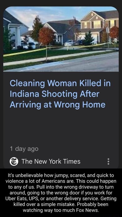 Cleaning Woman Killed in Indiana Shooting After Arriving at Wrong Home ...