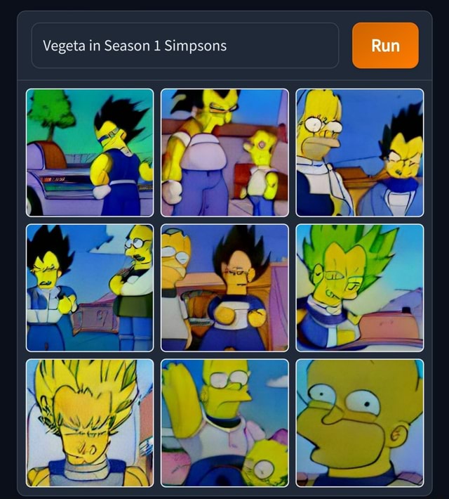 Vegeta In Season 1 Simpsons Run An Ifunny