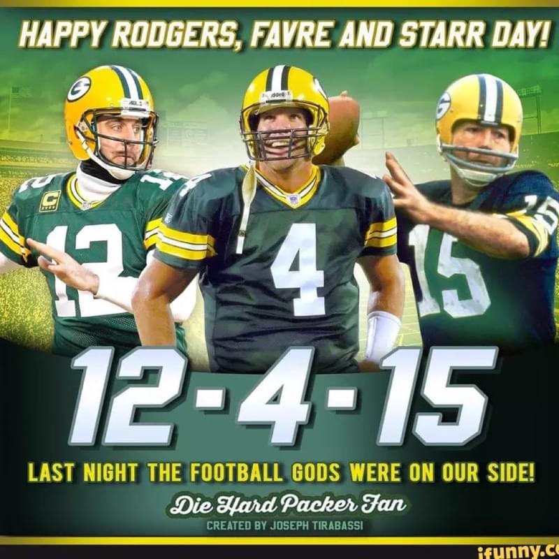 Green Bay Packers - Happy 12-4-15! 