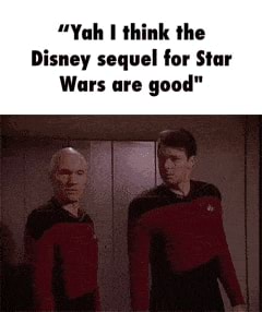 Disney sequel for Star
Wars are good"