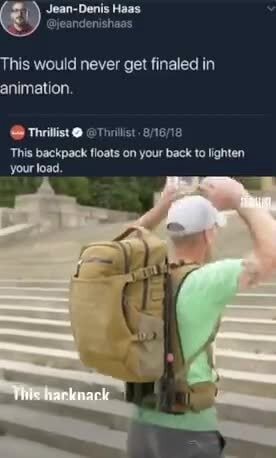 backpack floats on your back