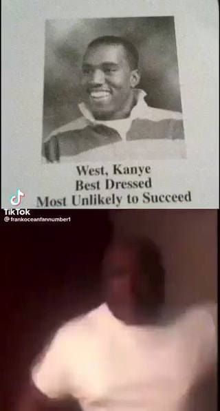 kanye west best dressed most unlikely to succeed shirt Kanye West's high school yearbook has resurfaced: Most Unlikely to Succeed