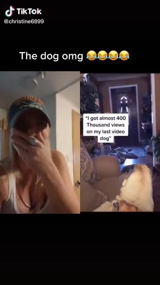 of TikTok
@christine6899
The dog omg
"I got almost 400
Thousand views
on my last video