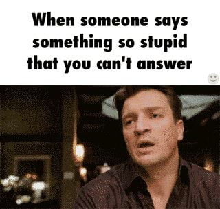 When someone says something so stupid that you can't answer - iFunny :)