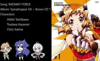 Radiant Force Song Radiant Force Album Symphogear Gx Bonus Cd 1 Characters Hibiki Tachibana Tsubasa Kazanari Chris Yukine