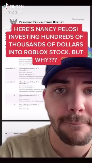 Here S Nancy Pelosi Investing Hundreds Of Thousands Of Dollars Into Roblox Stock But Why