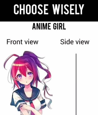 ANIME GIRL Front view Side view ANIME GIRL Front view Side view