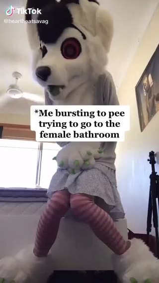 Me bursting to pee trying to go to the female bathroom - iFunny
