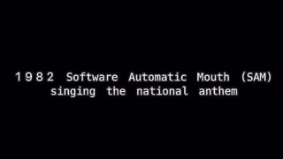 1982 Software Automatic Mouth Sam Singing The National Anthem