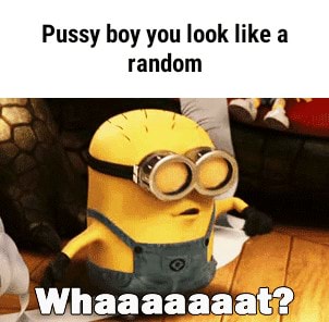 Pussy boy you look like a random