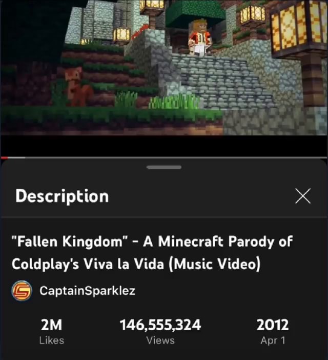 Description "Fallen Kingdom" A Minecraft Parody of Coldplay's Viva la