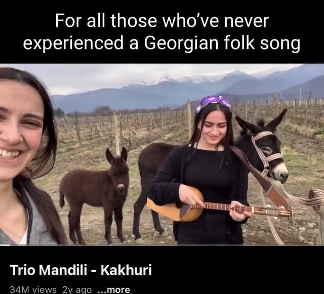 For All Those Who've Never Experienced A Georgian Folk Song Trio 