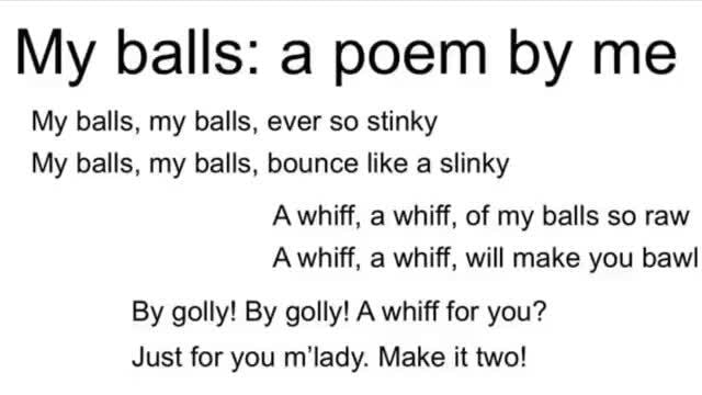 Those are my balls