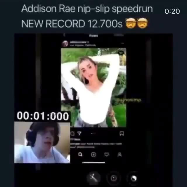 Addison Rae nip-slip speedrun NEW RECORD "2. 700s SS AT by - )