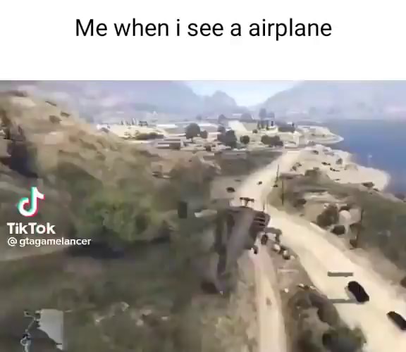 Me when see airplane TikTok gtagamelancer - iFunny