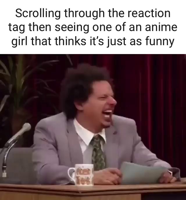 Scrolling through the reaction tag then seeing one of an anime girl ...
