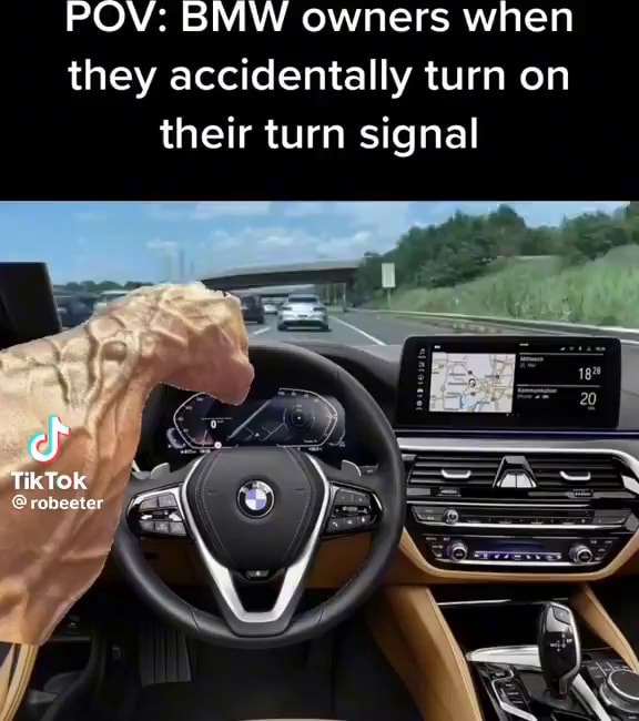 POV: BMW owners when they accidentally turn on their turn signal TikTok ...