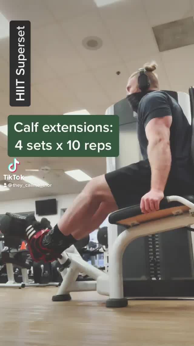 Calves + hiit HIT I Calf extensions 4 sets x 10 reps cf TikTok iFunny