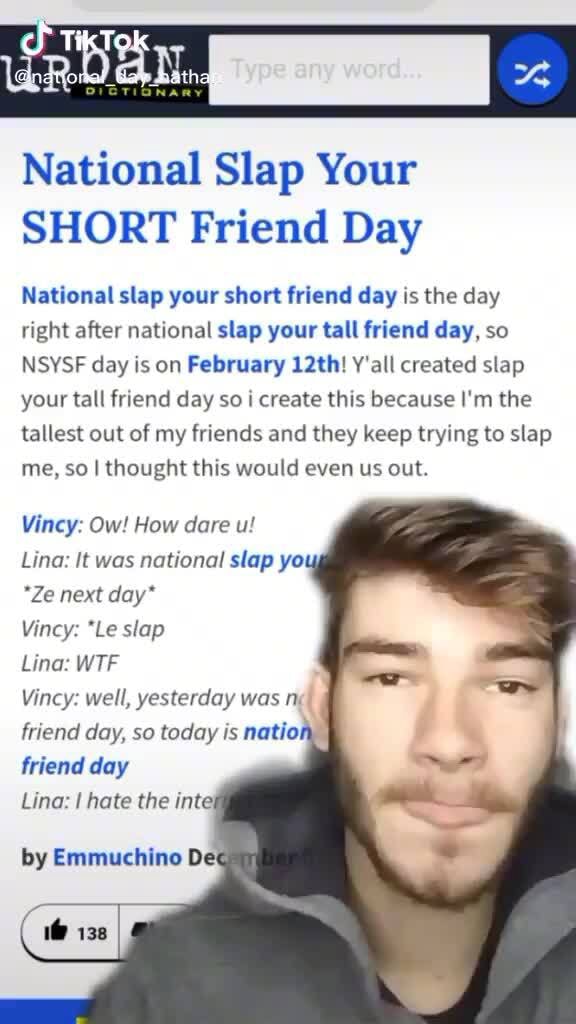 Is Today National Slap Your Best Friend Day