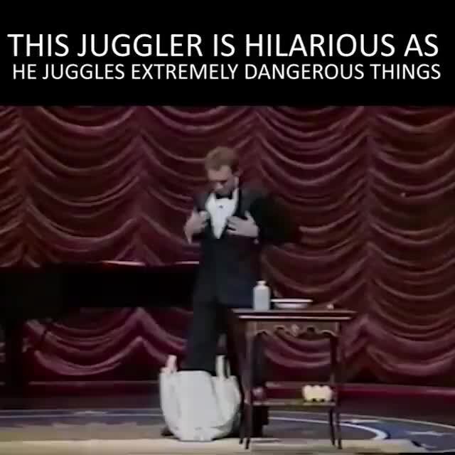 The is so good! He makes juggling hilarious and Ronald Reagan loves it! 😂 THIS JUGGLER IS